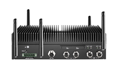 Fanless Embedded Rail-certified PC, Core i5-6442EQ 1.9G, 2HDMI